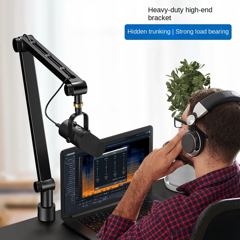 Регулируемый подвесной микрофон живой 360° ° Универсальный настольный кронштейн