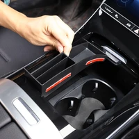 for mercedes benz c class w206 22 abs black car central control water cup storage box phone box stowing tidying car accessories