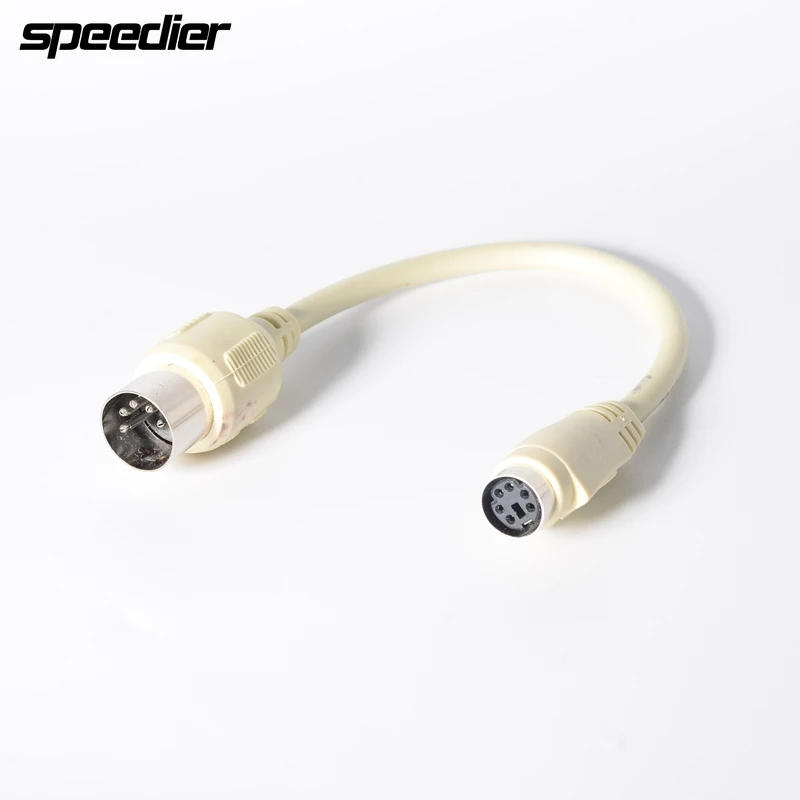 

6 Inch in DIN5 at Male to Mini DIN6 PS/2 Female Keyboard Adapter Converter Cable Cord DIN5 5 Pin to MDIN6 6 Pin M/F for PC Linux