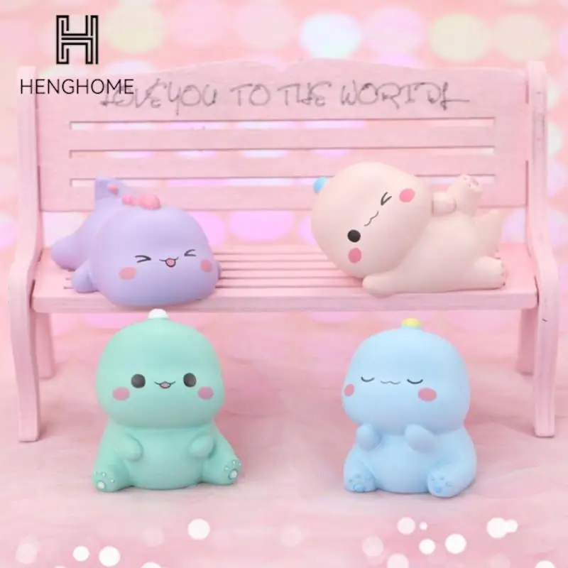 

Cute Dinosaur Figurines Miniature Mini Statue Sculpture Toys Resin Ornament Kawaii Birthday Gifts Cake Party Decoration Crafts