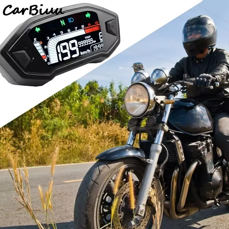 

Motorcycle Digital Speedometer Digital Tachometer Dashboard Instrument Panel Meter LCD Display 10000 RPM Cylinder1 2 4