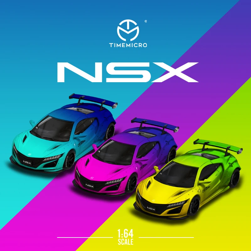 

Time Micro 1:64 Model Car NSX Alloy Die-cast Vehicle Display Collection Gradient Color