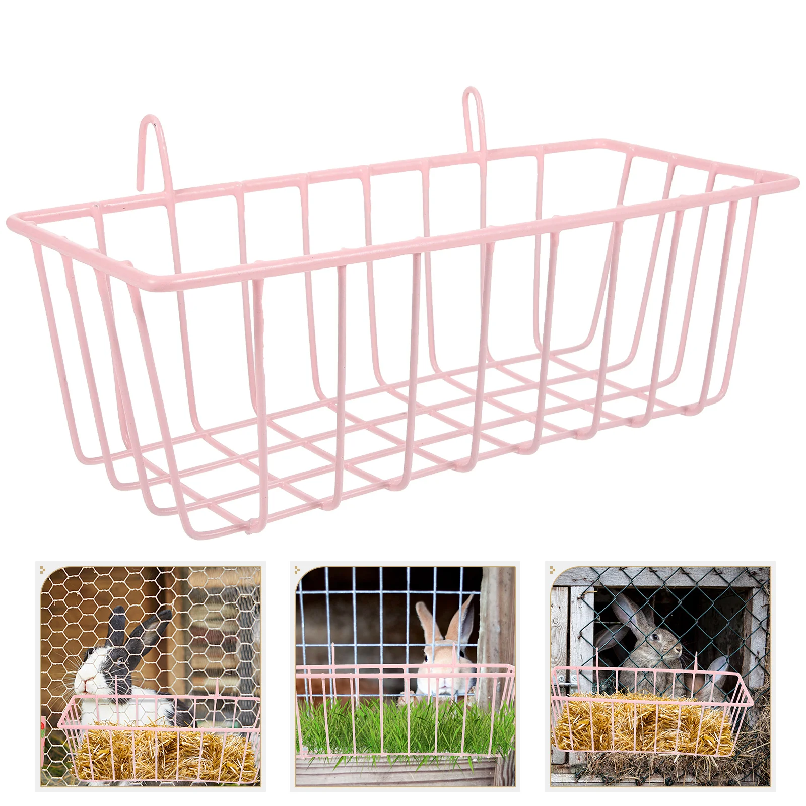 

Rabbit Hay Rack Rabbits Wear-resistant Holder Pet Feeder Daily Use Bunny Household Accessories Metal Supply