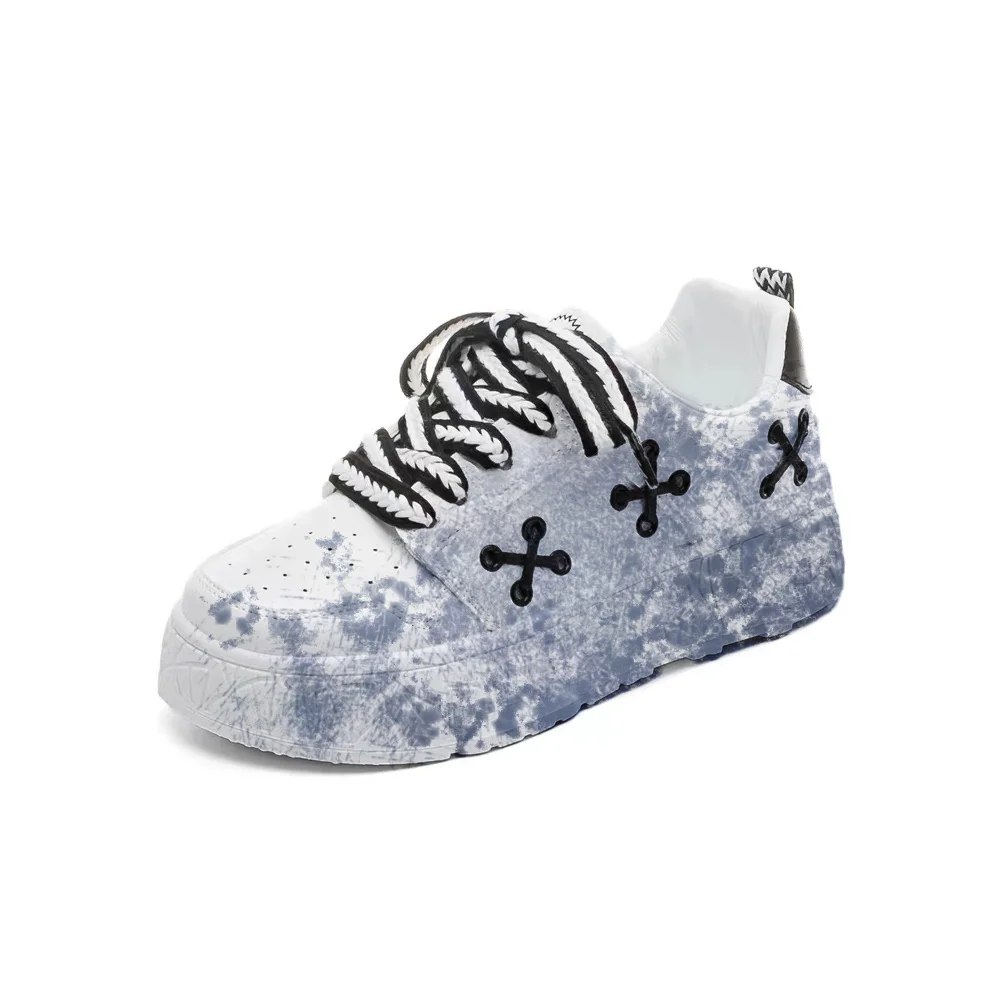 

NIGO Dip Dye Distressed Vandal Low-Top Sneakers Shoes #nigo7211