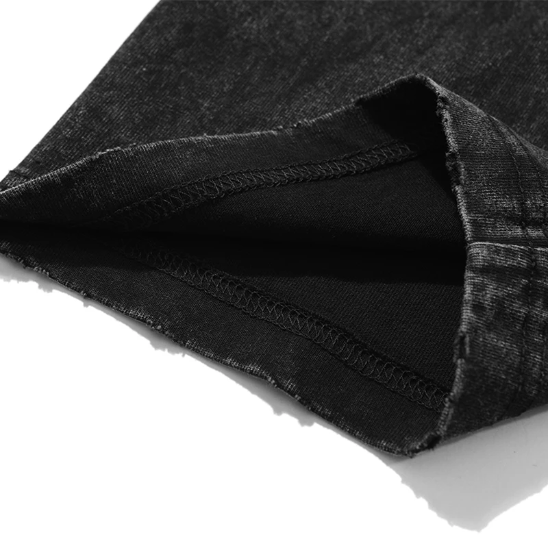 Футболка мужская оверсайз в стиле Харадзюку черная хлопковая уличная одежда с