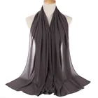 Женский шифоновый хиджаб, однотонный шарф, мусульманский женский головной платок, 40 цветов