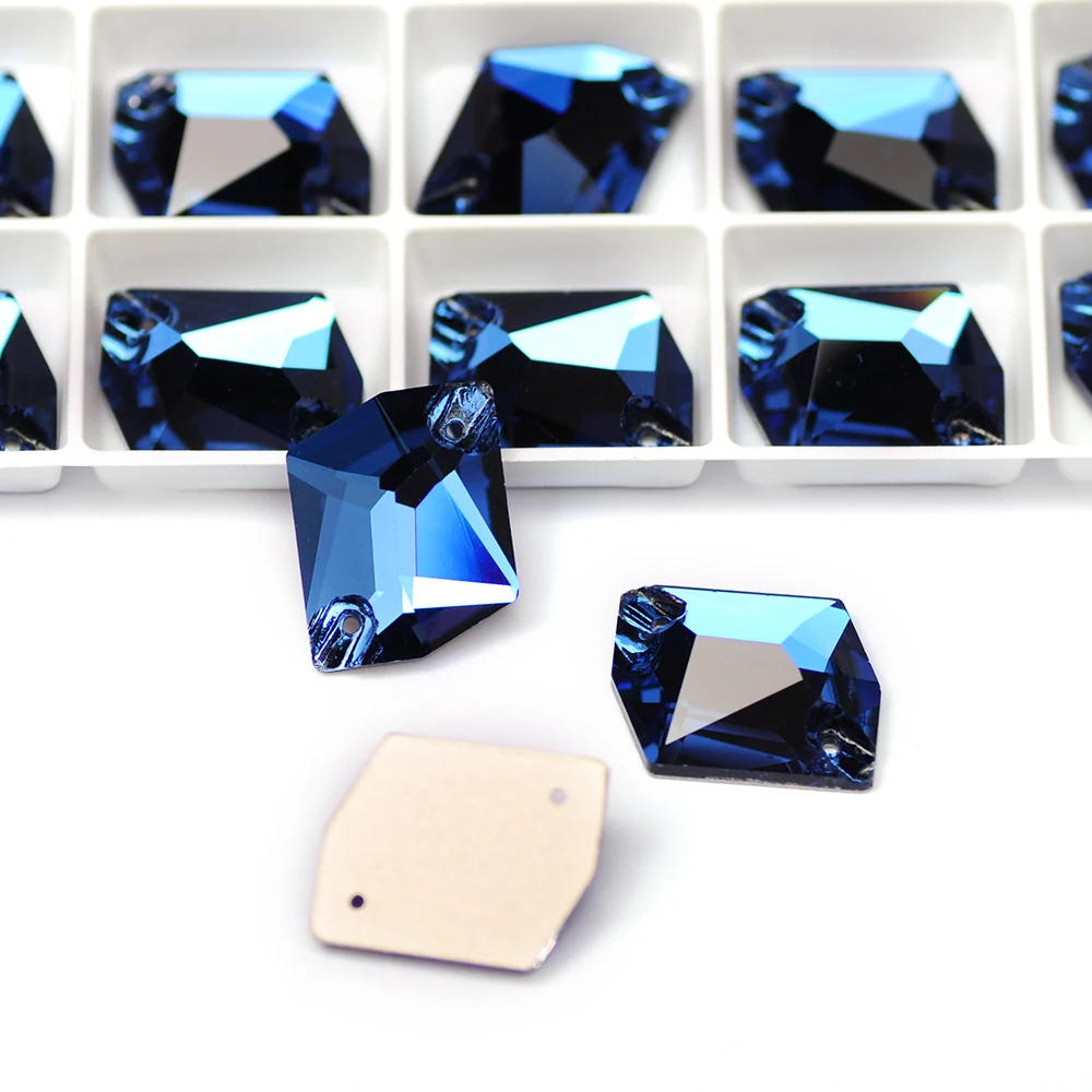 

Sapphire Shiny Cosmic Glass Strass Flatback Crystal Sew On Rhinestones Crafts Glitter 3D Sewing Accessories Design Decorations