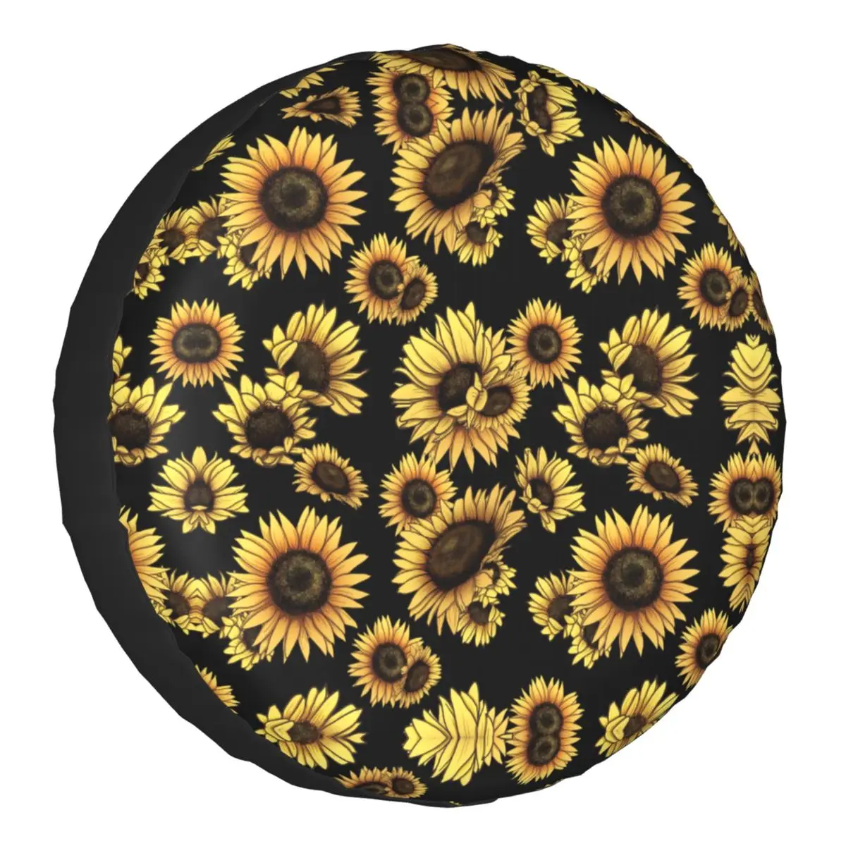 

Sunflower Summer Spare Tire Cover for Jeep Hummer Custom Beautiful Flower Dust-Proof Car Wheel Covers 14" 15" 16" 17" Inch