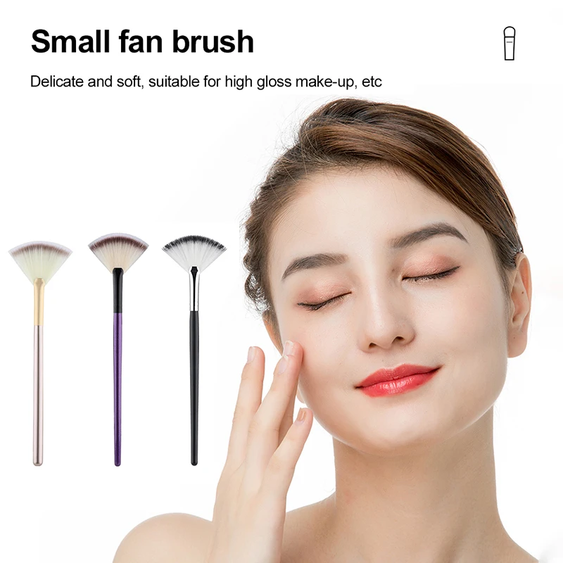 

1PC Makeup Brushes Fan Shaped Highlighter Face Powder Brush Loose Powder Brush Blush Brush Makeup Tool Beauty Supplies For Women