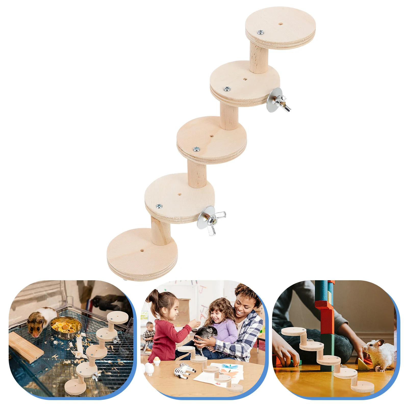 

Interesting Hamster Ladder Decorative Ladder Wooden Hamster Plaything