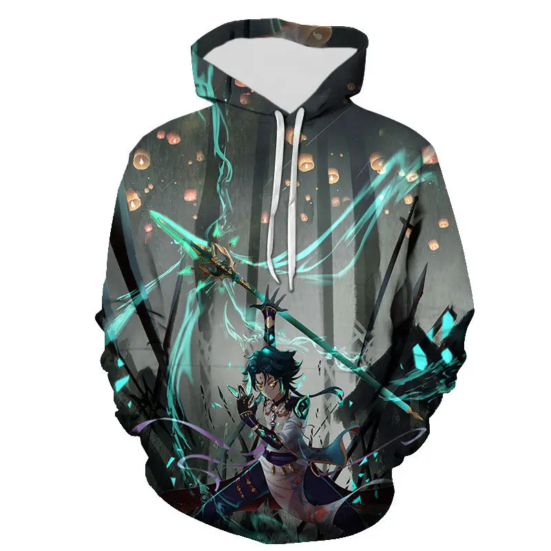 

3D printed Genshin Impact Hoodie Men fashion Sweatshirts Pullover Casual Tops