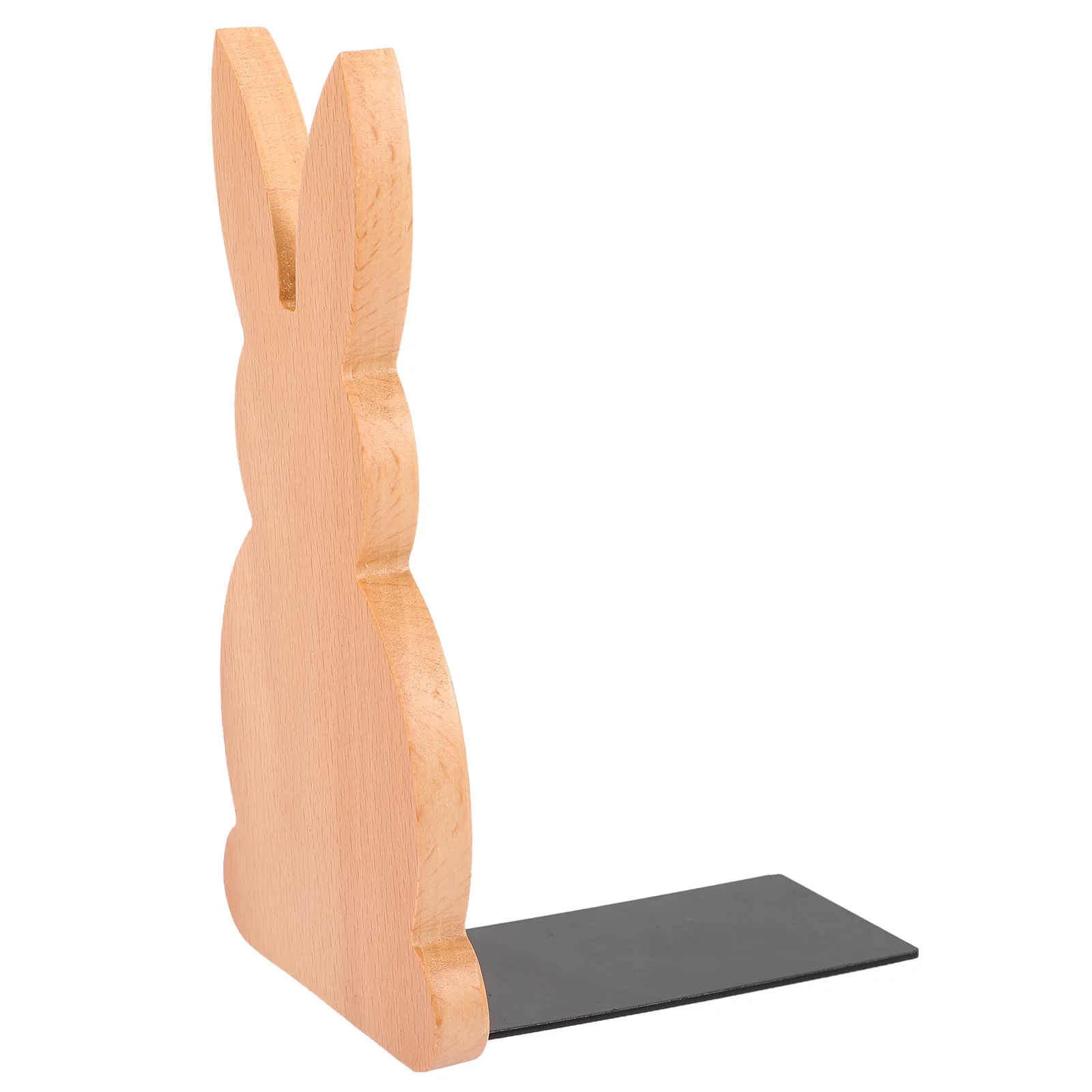 

Book Bookends File Ends Stand Rack Holder Desktop Wood Decorative Storage Easter Organizer Bunny Shelves Heavy Divider Decor