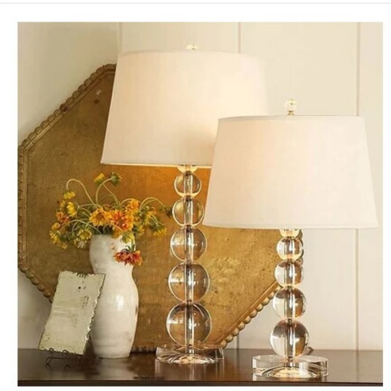 

Crystal round ball table lamp bedroom table lamp bedside lamp decoration