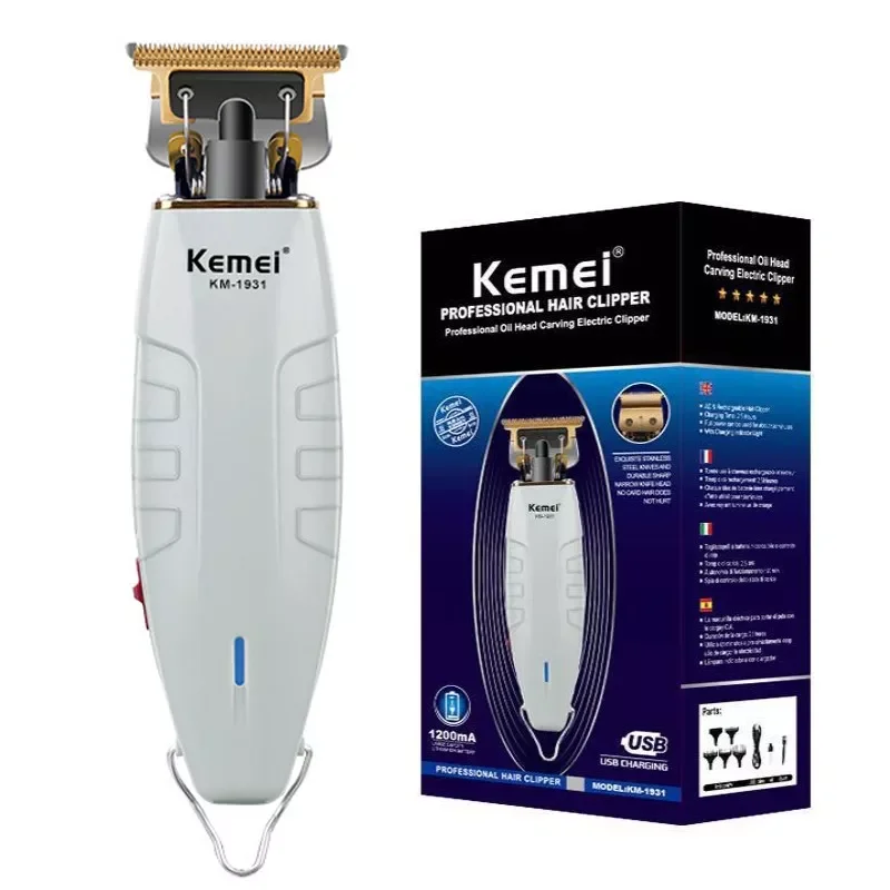 

Original kemei cordless professional beard body hair trimmer for men grooming hair clipper washable haircut machine lithium ion