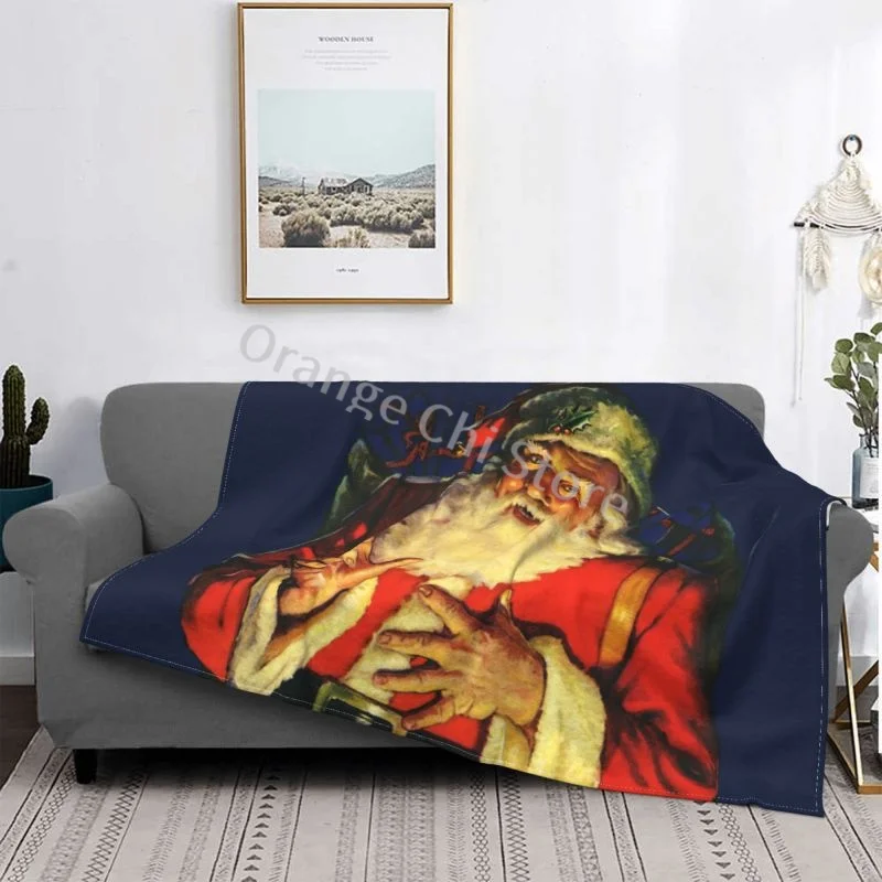 

Christmas Knitted Blanket Multifunctional Flannel Blanket Bed Sofa Upholstered Lightweight Bedspread