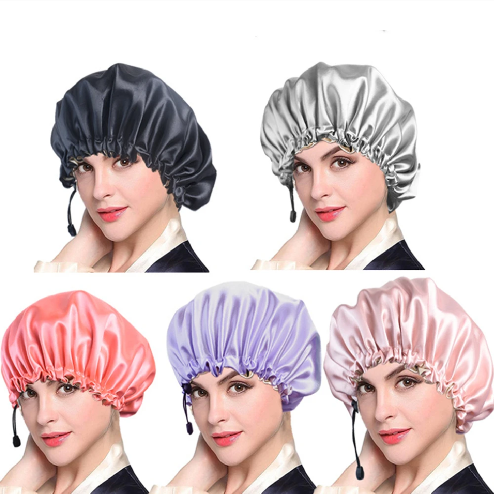 

Многофункциональная Водонепроницаемая душевая шапочка, двухслойный чехол для душа, женские принадлежности для кухни, ванной, шапочка для плавания