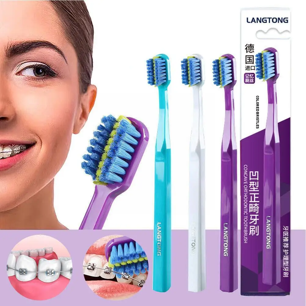 

3 Color Clean Orthodontic Braces Adult Orthodontic Toothbrushes Dental Tooth Brush Soft Bristle Toothbrush For Oral Health M0W2
