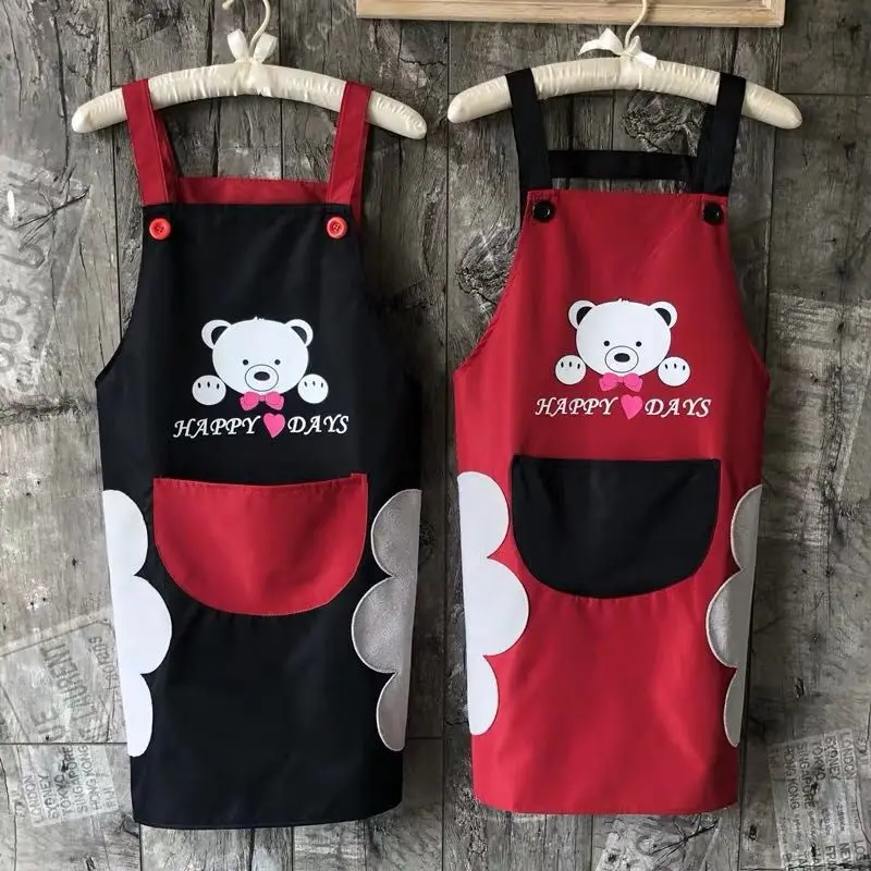 

Barber Customized Apron Kitchen Wiping Hand Bear Advertising Can Be Printed LOGO Backrest With Waterproof