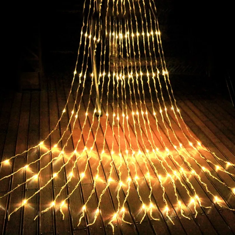 

Christmas LED 3X2/3X3M Waterfall Curtain Icicle String Lights Meteor Shower Garland Fairy Lights for Wedding Party Garden Decor