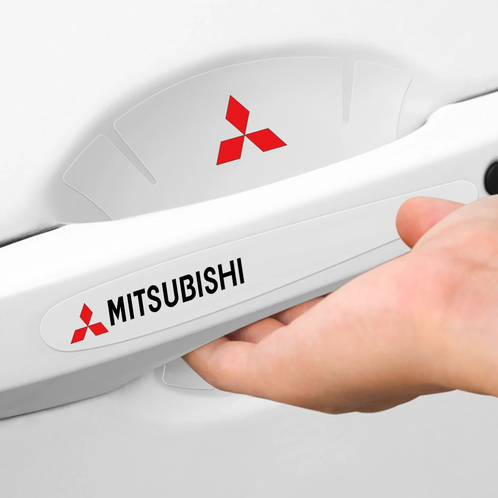 4/8 шт. 3D прозрачная наклейка для защиты от царапин на дверную ручку автомобиля