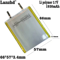 1 10pcs 345766 3 8v 1930mah li ion battery for tablet pc 789 inch tablet pc polymer lithiumion battery with high quality