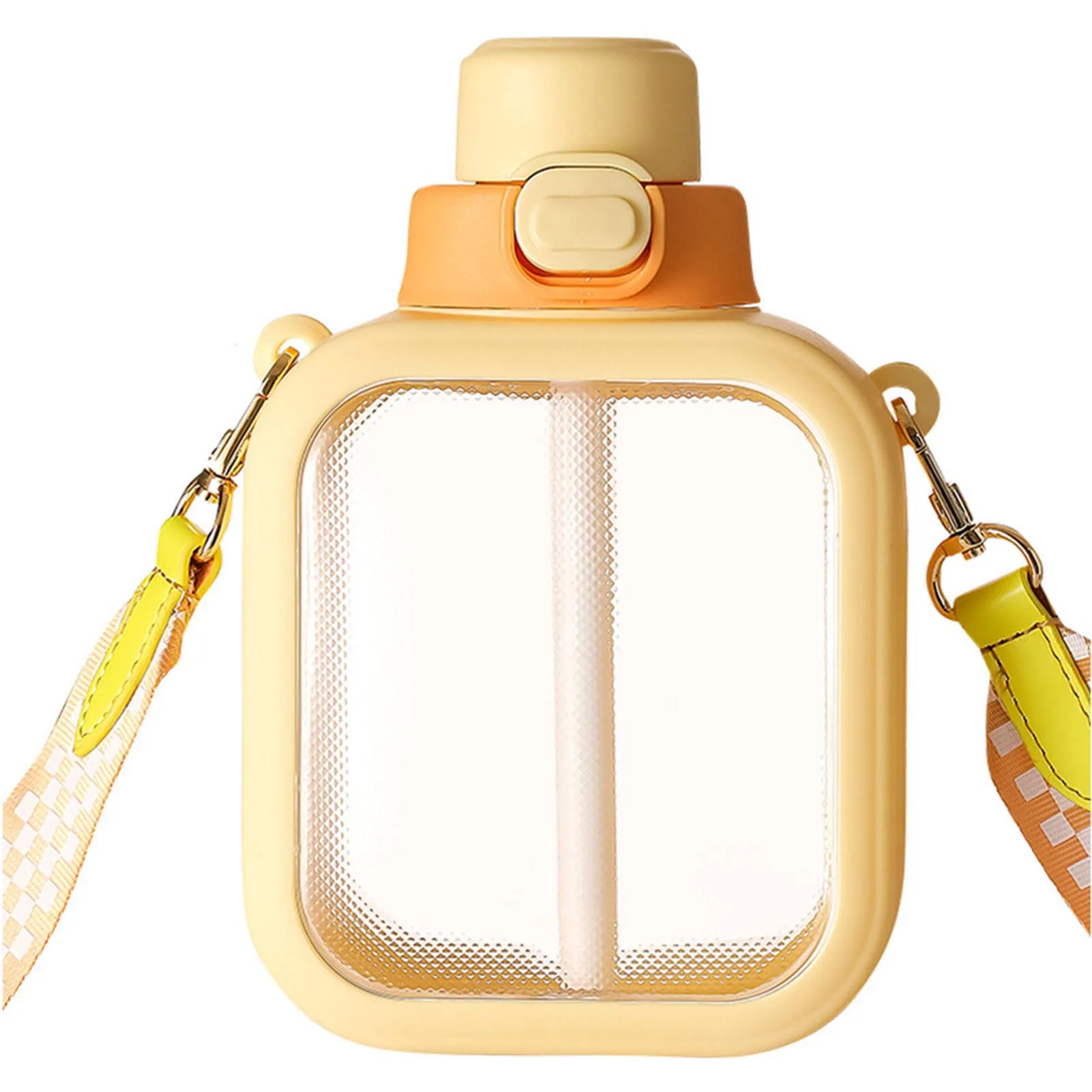 

A5 Flat Water Bottle Leakproof to Hold Resin Cube-shaped Men Women Sports Bottle Square Simple Portable Fitness Cup