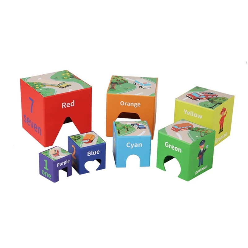 

Number Nesting and Stacking Block Toy Learning Stackable Toy for Toddler Age 2+