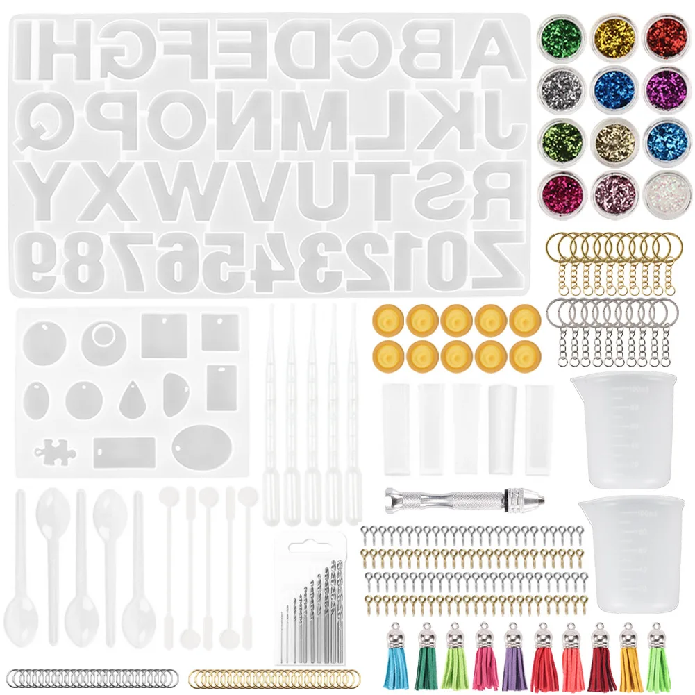

Hot Epoxy Resin Alpha Silicone Mould Kit Jewelry Casting Tools DIY Handmade Findings Silicone Mold Spoon Alphanumeric Mould