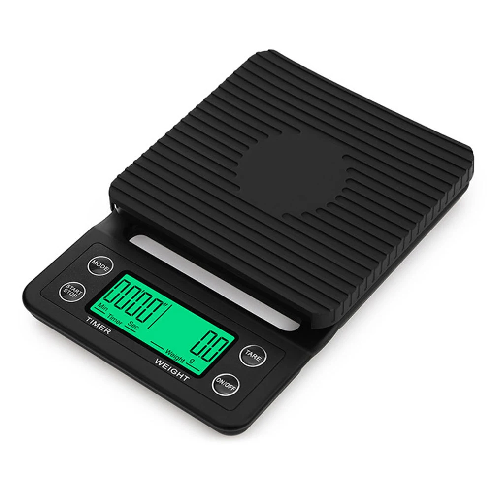 

3kg/0.1g 5kg/0.1g Drip Coffee Scale with Timer Portable LCD Digital High Precision Food Weighing Electronic Kitchen Scales