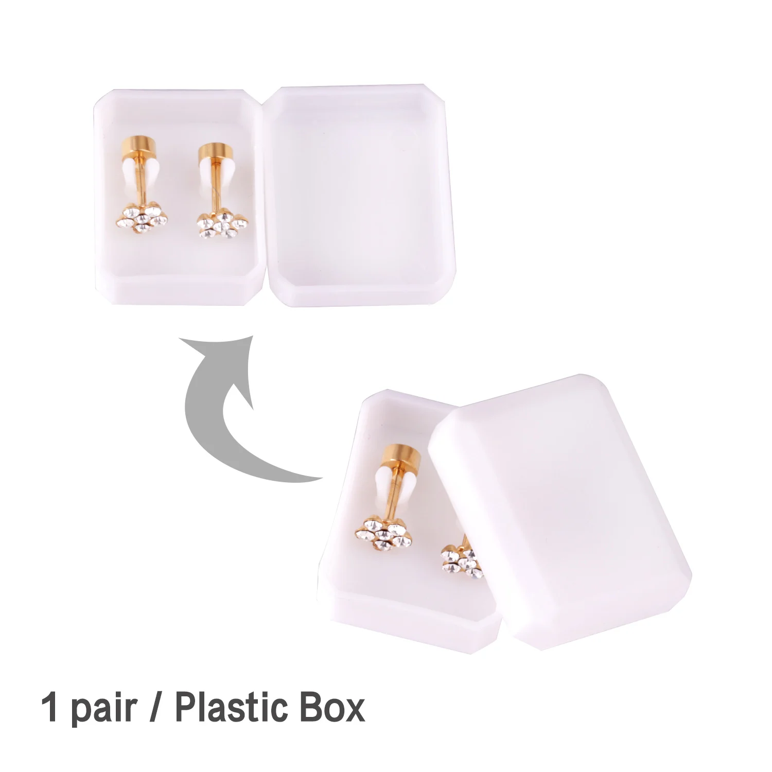 LUXUKISSKIDS 12pairs Colorful Cubic Zirconia Earrings Five Petals Flower Jewelry For Woman Babygirls Hypoallergenic Cute Jewelry