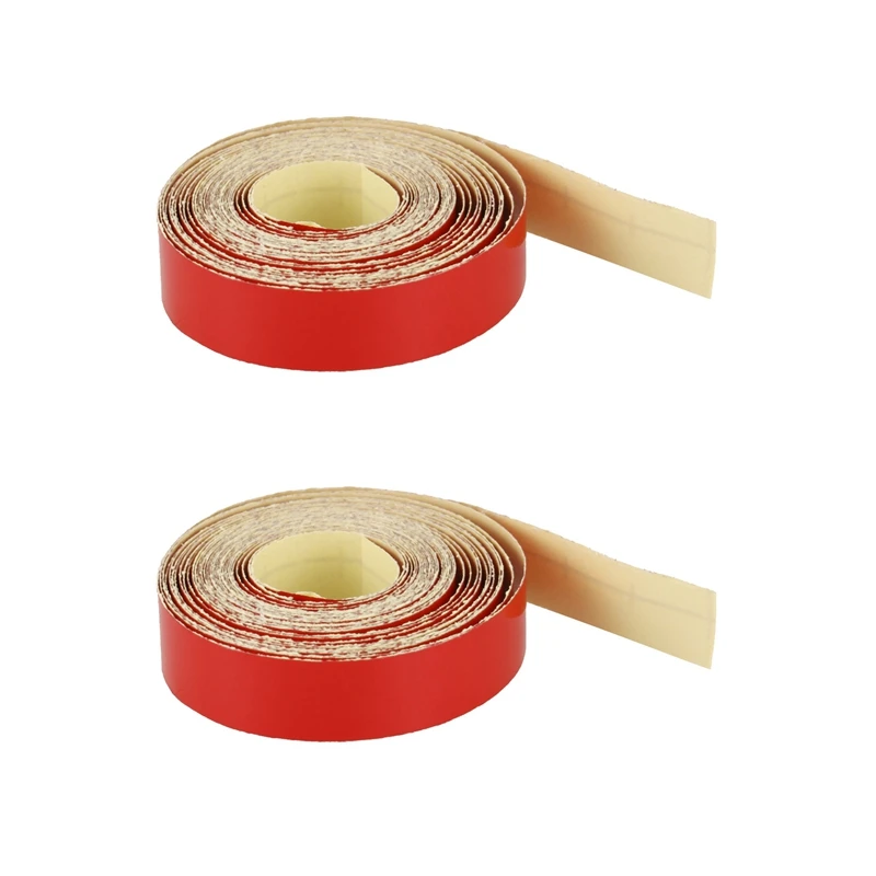 

2Pcs 1Cm X 3 Meters Reflective Sticker Tape Car Body Stripe DIY Self Adhesive Decal, Red