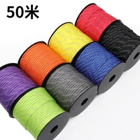 50 meters outdoor 7 core parachute rope high reflective paratrooper rope emergency rescue rope survival rope tent pull rope