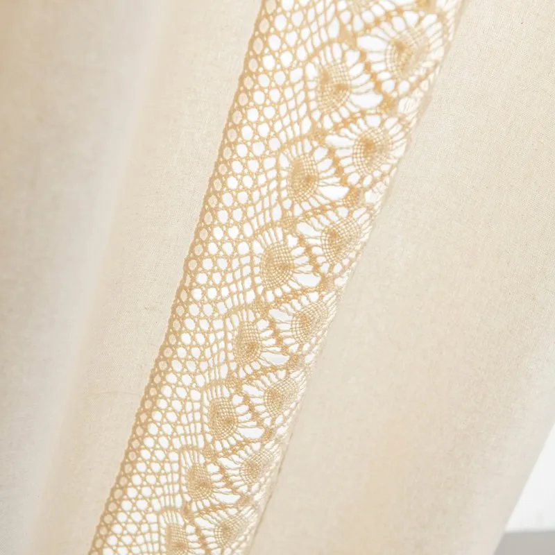 Американский стиль вязание крючком в горошек молочно-белая дверная занавеска