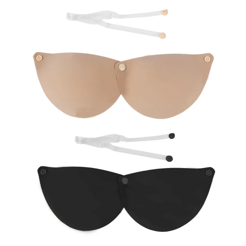 

Women Silicone Nipple Cover Rotatable Button Breast Lift Sticky Strapless Bras