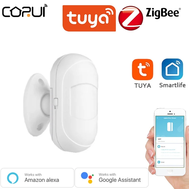

CoRui Mini PIR Motion Sensor Tuya Zigbee3.0 Human Body Sensor Wireless Smart Body Movement Alarm Security Alert Use With Gatewa