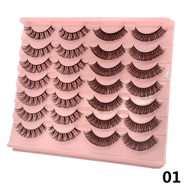 

14 pairs Russian Strip Lashes Fluffy Mink Lashes 3D False Eyelashes Russian Volume Eyelashes Fake Eyelashes Giveaway Makeup