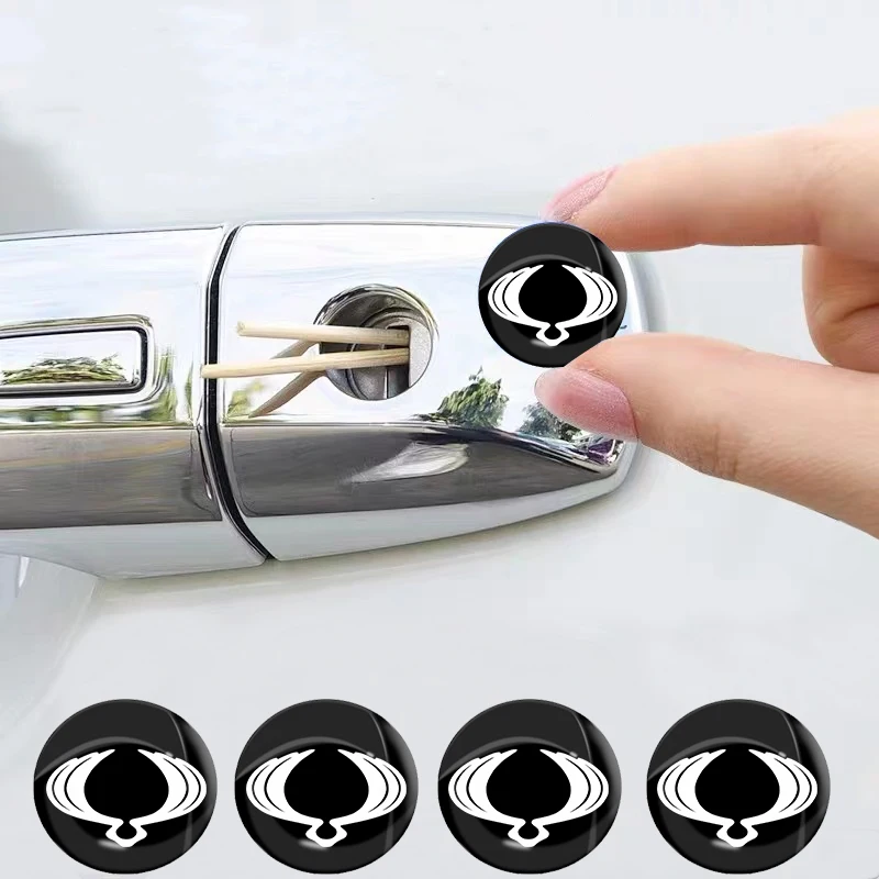 

4Pcs Car Lock Stickers Keyhole Anti-blocking Protection Accessories For SsangYong Kyron Rexton G4 2 Tivolan Actyon Korando Musso