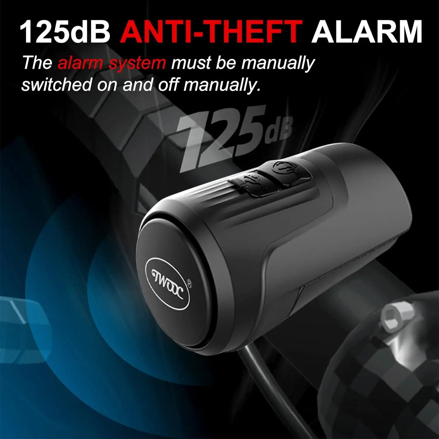 Колокольчик для электрического велосипеда 125 дБ Противоугонная сигнализация