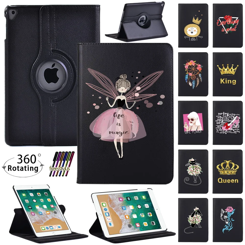 

360 Degree Rotation Tablet Case for Apple IPad Air 5th 10.9/Air/Air 2 for IPad Air 3rd 10.5"/Air 4th 10.9" Pu Leather Cover