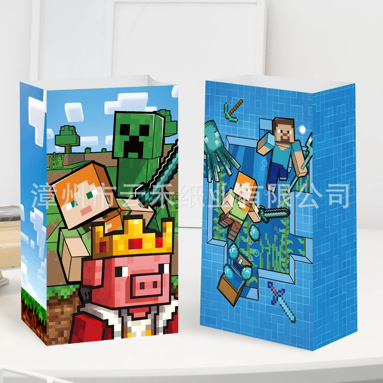 Новая подарочная бумажная сумка в стиле Minecraft для дня рождения, упаковка для конфет, бумажный пакет для хранения (art.: 3920db9d29588) - 3920db9d29588