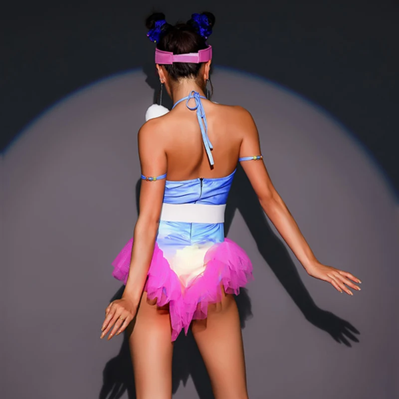 Костюм женский для джазовых танцев одежда в стиле хип-хоп танцевальный костюм