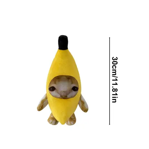 Плюшевая кошка-банан с плачом, мягкая забавная Веселая кошка, мягкая игрушка-Зверюшка, рождественский подарок для младенцев и детей