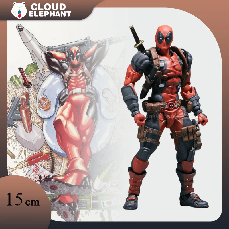 Новая периферийная фотография Дэдпул 2 0 удивительная экшн-фигурка Yamagushi 15 см