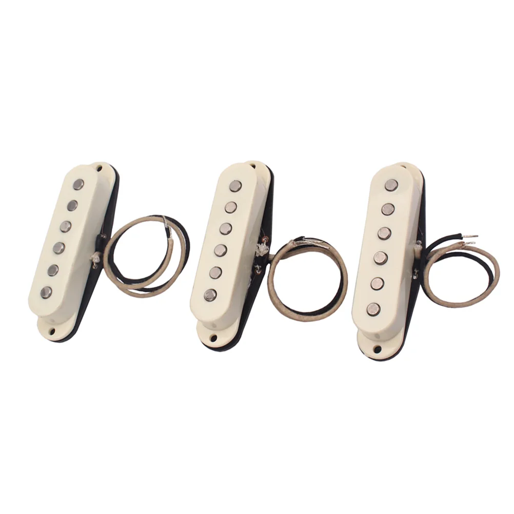 

Guitar Pickups 3 SSS Standard Alnico V Single Coil Pickups 48/ 50/ 52mm Pickup Set for Guitar Parts Replacement Accessories