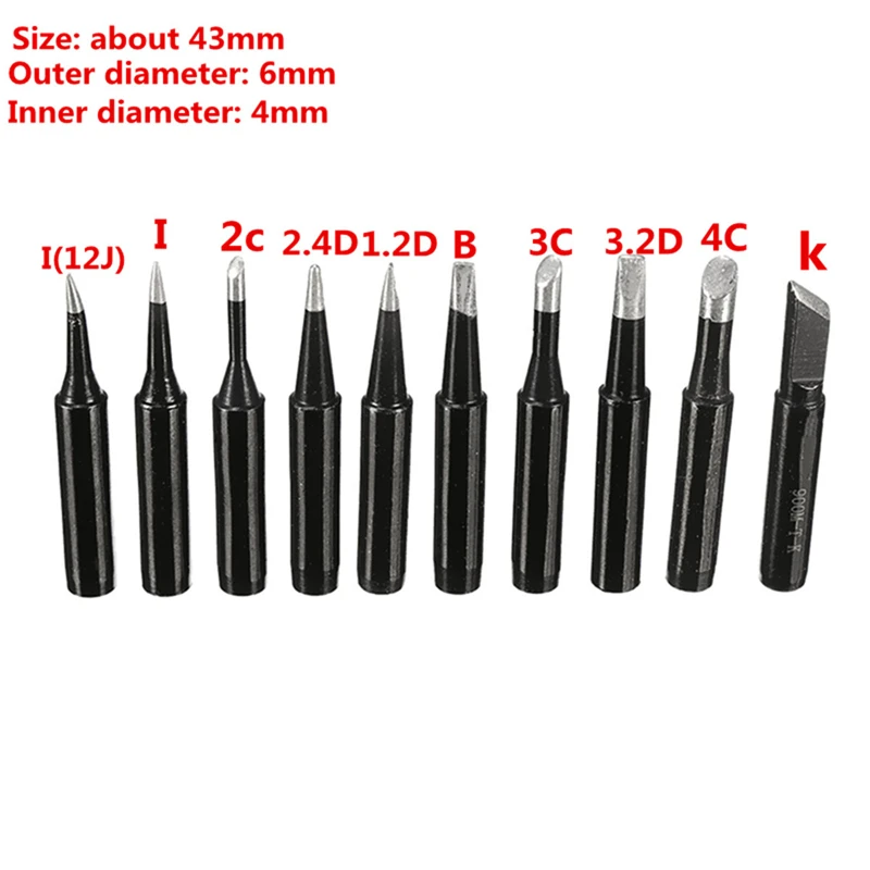 

900M T Screwdriver Soldering Iron Tips Set For Hakko 936/937/928 Station Welding Head Rework Tool Kits Lead-free
