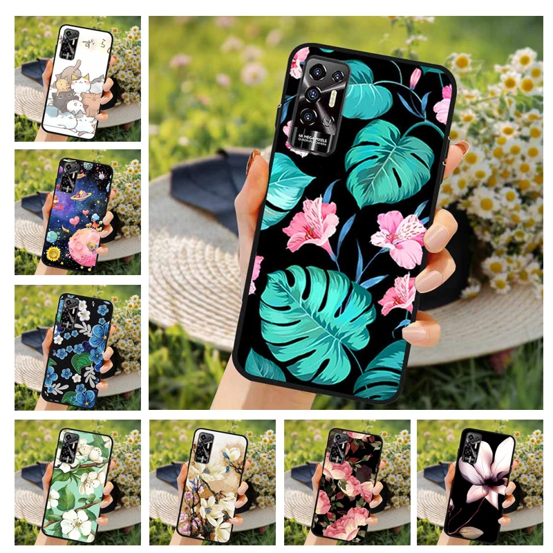 

Рельефный силиконовый чехол для Tecno Pova 2 Чехол Tecno Spark 7 6 Go 5 Air 3D цветок рельефный чехол для Tecno Spark 7 чехол s Мягкие Чехлы Pova2