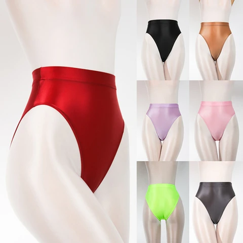 Elastic High Waist Bikini Thong Women Summer Bikini Briefs Slimming Belly Contracting Sexy Panties High Rise Breathable