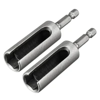 2pcs 12mm nut driver 14 quick change hex shank slotted drill bit socket wrench tool hand tools 78mm length
