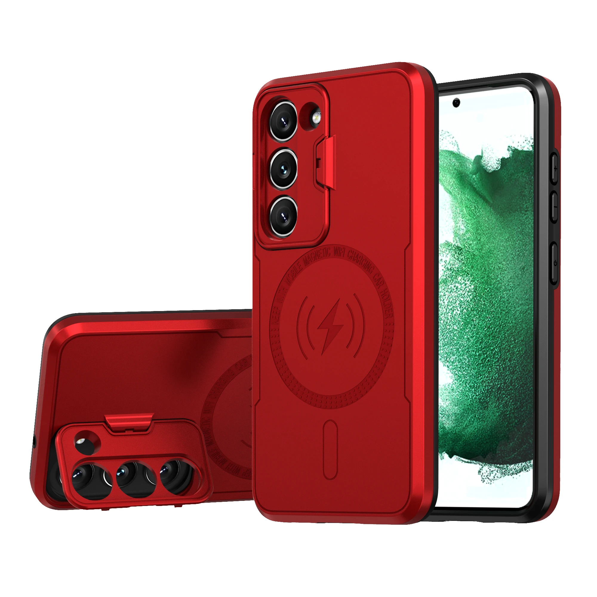 

For Wireless Charging Phone Case For Samsung galaxy S23 Plus S23 Ultra Soft Silicone Lens Protection Cover