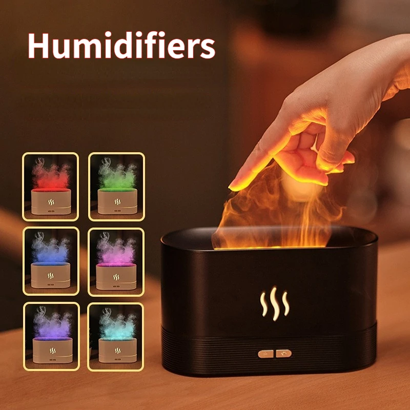 

Aroma Diffuser Air Humidifier Ultrasonic Cool Mist Maker Fogger Led Essential Oil Flame Lamp Difusor